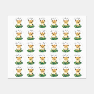Jungle Watercolor Baby Shower lion