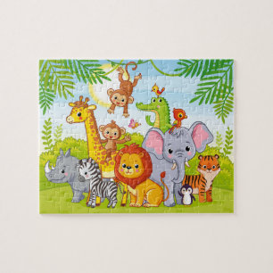 Jungle Wild Baby Animaux Puzzle