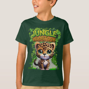 Jungle Wild & Three Leopard Kitty Cat Wildlife 🐆 T-Shirt