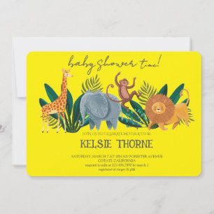 Jungle Wildlife Baby Shower Invitation