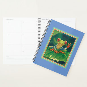 Jungle Wildlife Red Eyed Tree Frog Planner