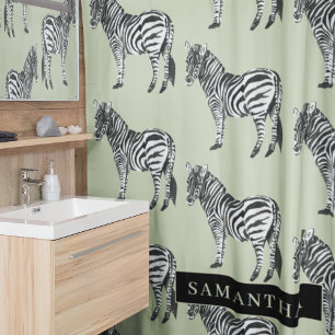 Jungle Zebra Wild Pattern & Personalized Name