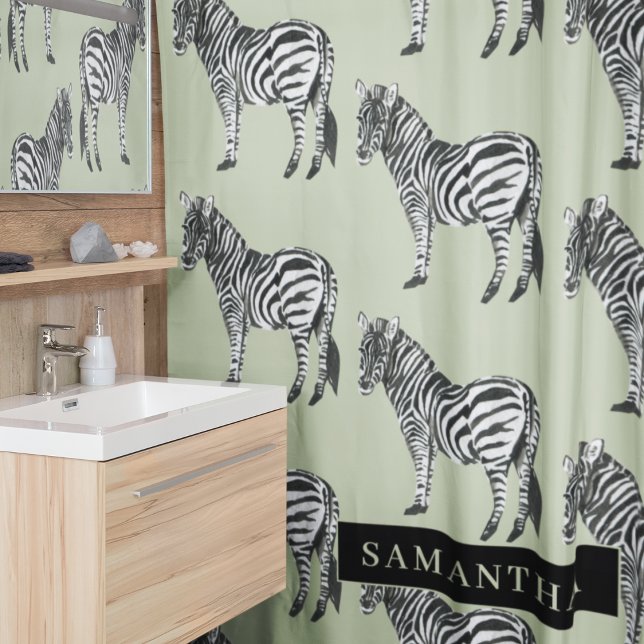 Jungle Zebra Wild Pattern & Personalized Name (Creator Uploaded)