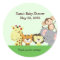 JUNGLE ZOO PARTY Custom SQUARE Favour Sticker