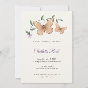Jungleking Butterfly Bridal Luncheon Invitation