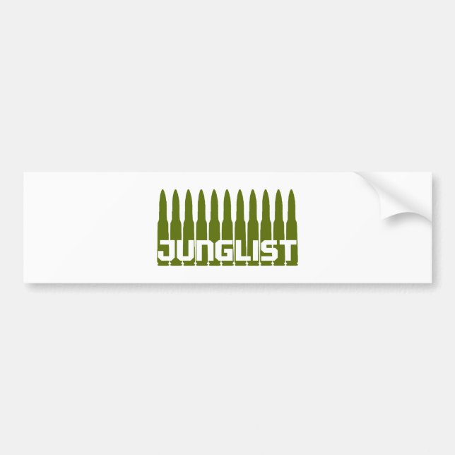 Junglist Green Bumper Sticker (Front)