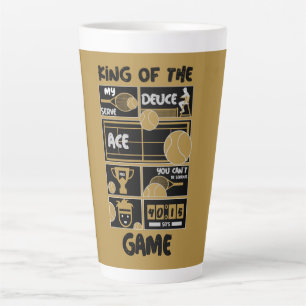 Junior Boys Tennis King Of The Game Latte Mug