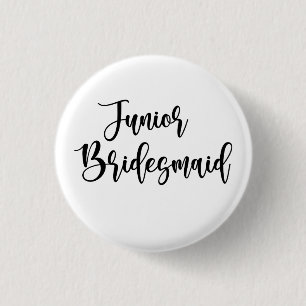 Junior Bridesmaid 1 Inch Round Button