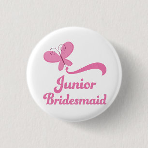 Junior Bridesmaid Wedding Party 1 Inch Round Button