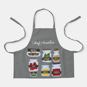 Junior chef jar spices colourful kids apron
