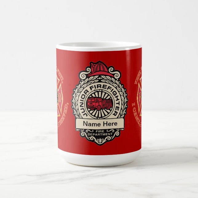 Junior Firefighter's Custom Coffee Mug (Center)