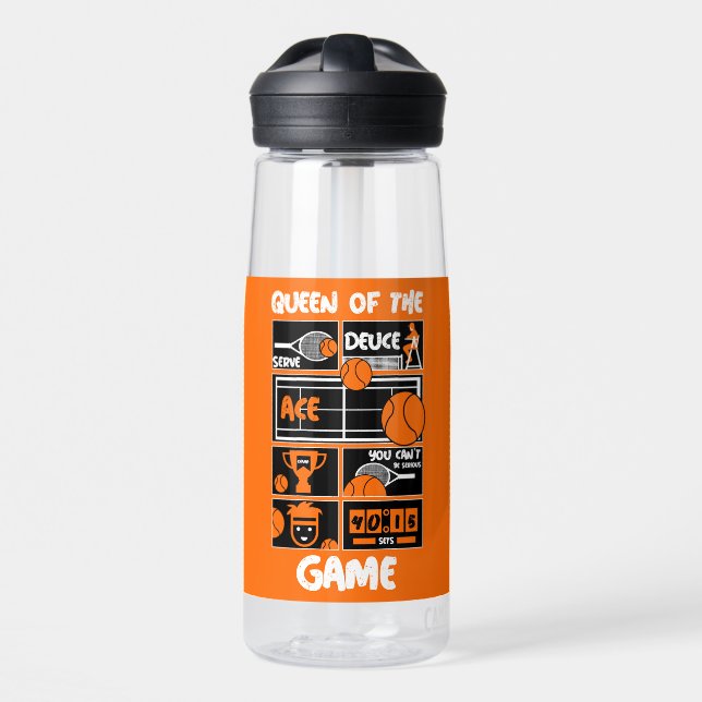 Junior Girls Tennis Player      Water Bottle (Front)
