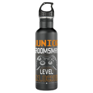 Junior Groomsman Level Unlocked Gaming Wedding Par 710 Ml Water Bottle