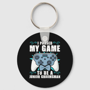 Junior Groomsman Video Gamer Junior Groomsmen Paus Keychain