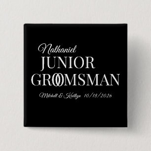 Junior Groomsman Wedding 2 Inch Square Button