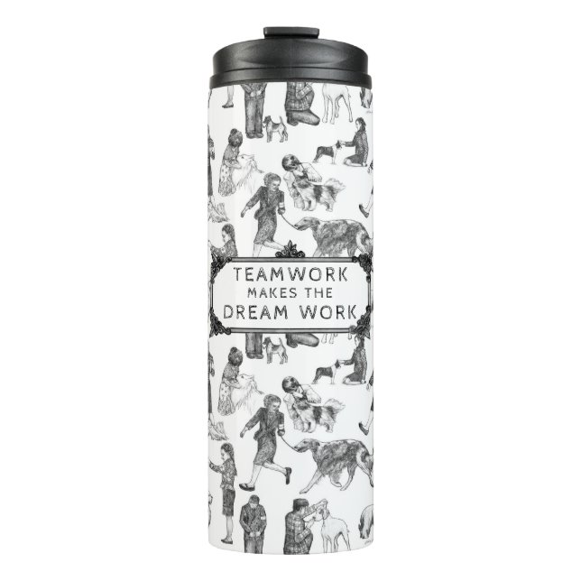 JUNIOR Handlers Dog Show Black Toile Thermal Tumbler (Front)