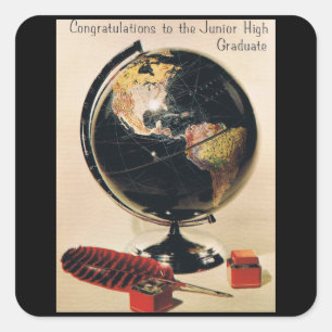 Junior High Graduation Square Sticker