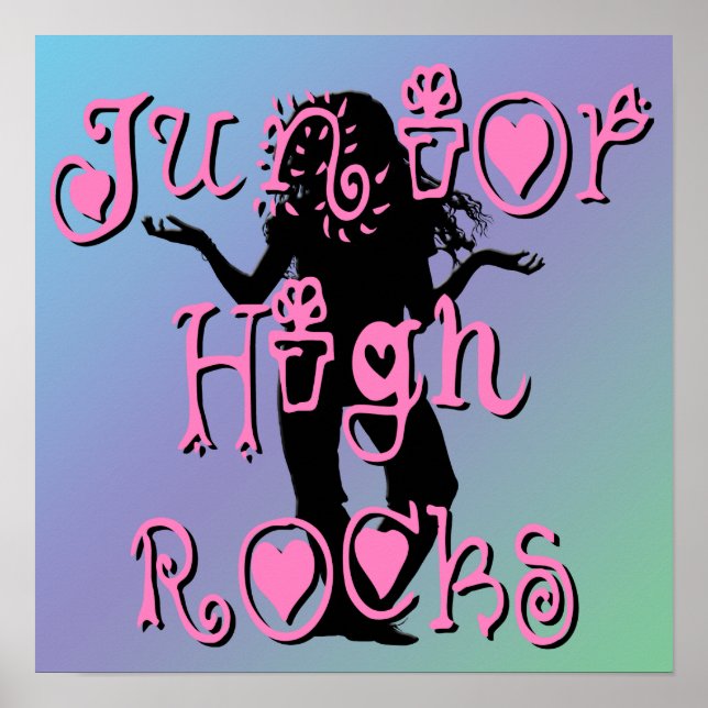 Junior High Rocks - Poster des fleurs de coeur (Devant)