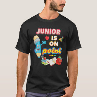 Junior Is On Point Pencil Together Kid Student Tea T-Shirt