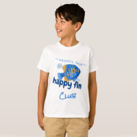 Junior League Blue Happy Fin Illustration T-Shirt