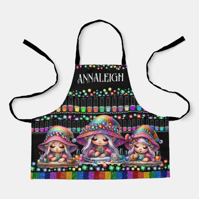 JUNIOR Manicure Nail Technician Apron (Front)