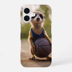 Junior Meerkat Basketball Player, iPhone 16 Case