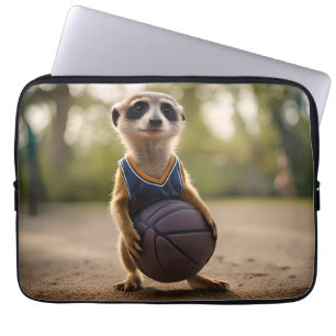 Junior Meerkat Basketball Player, Laptop Sleeve
