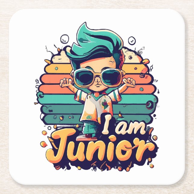 Junior Square Paper Coaster (Front)