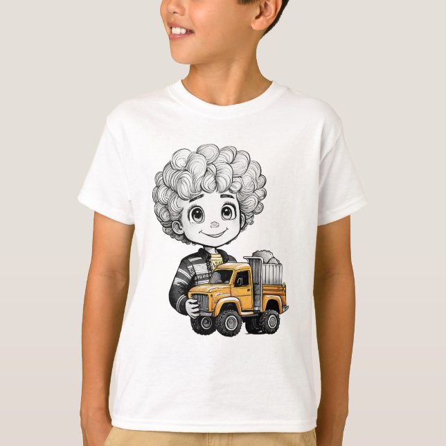 Junior Trucker Unisex Kid's T-Shirt (Front)