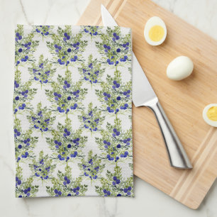 Juniper berry pattern kitchen towel