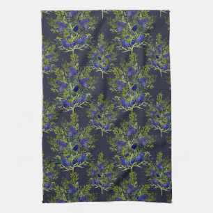 Juniper berry pattern kitchen towel