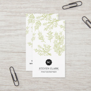 Juniper Branches Background Business Card