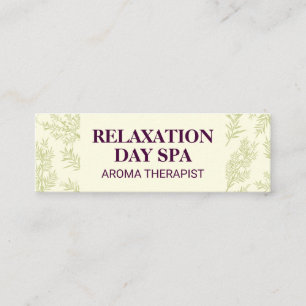 Juniper Branches Background Mini Business Card
