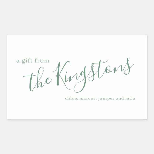 Juniper Family Name Script Sticker (Front)