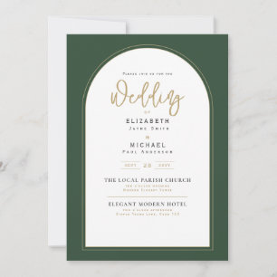 Juniper Green Faire-part de mariage moderne