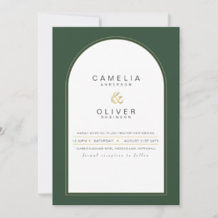 Juniper Green Faire-part de mariage moderne