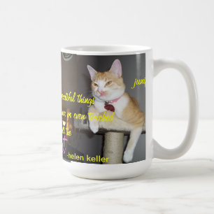 Junipurr helen keller quote mug with multiple pics