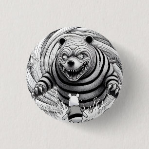 Junji Ito Winnie the Pooh 1 Inch Round Button