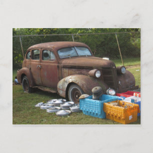 Junk Car Postcard