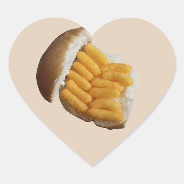 Junk Food Cuisine, Heart Sticker (Front)