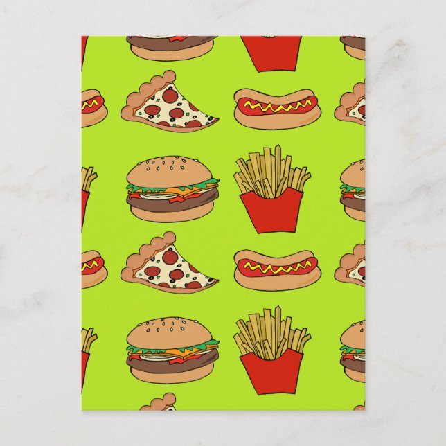 Junk food design postcard (Front)