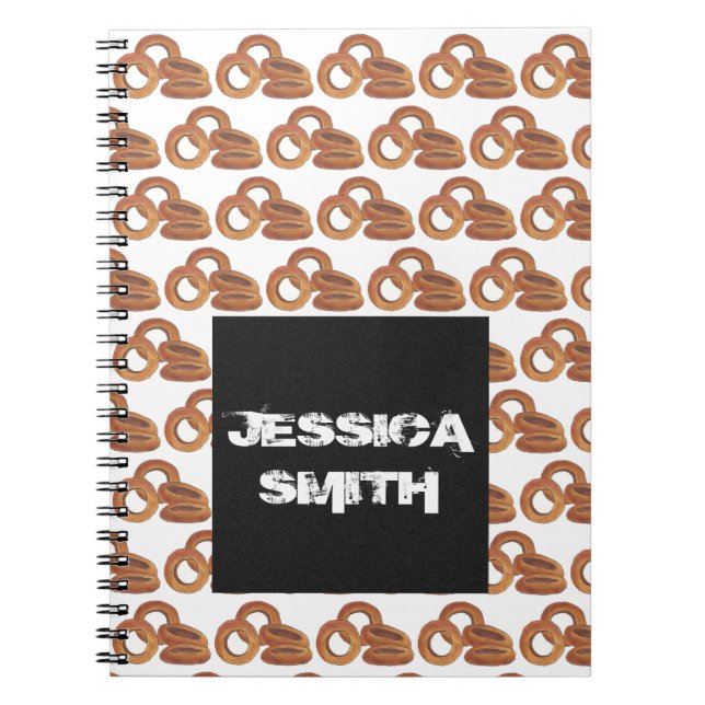 Junk Food Foodie Personalized Fried Onion Rings Notebook (Front)