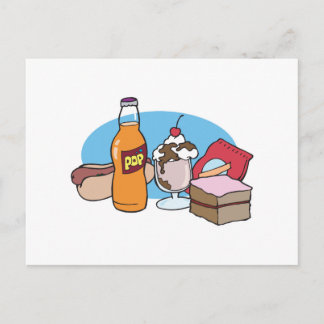 junk food galore postcard