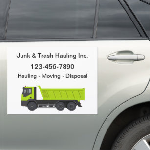 Junk Hauling Logo Template Mobile Car Magnet