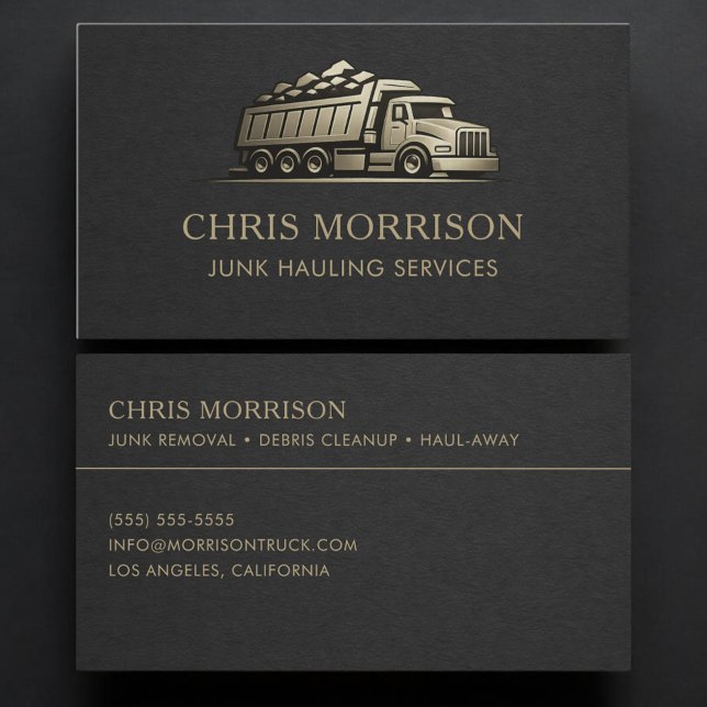 Junk Hauling Services Professional Business Card (Creator Uploaded)