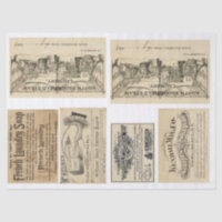 Junk Journal Elements Decoupage Paper