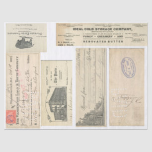 Junk Journal Ephemeral Elements Decoupage Paper