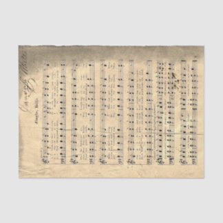 Junk Journal Jingle Bell Crumpled Music Score Page Tissue Paper