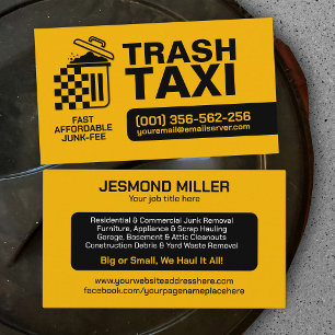 Junk Removal & Hauling  Business Card
