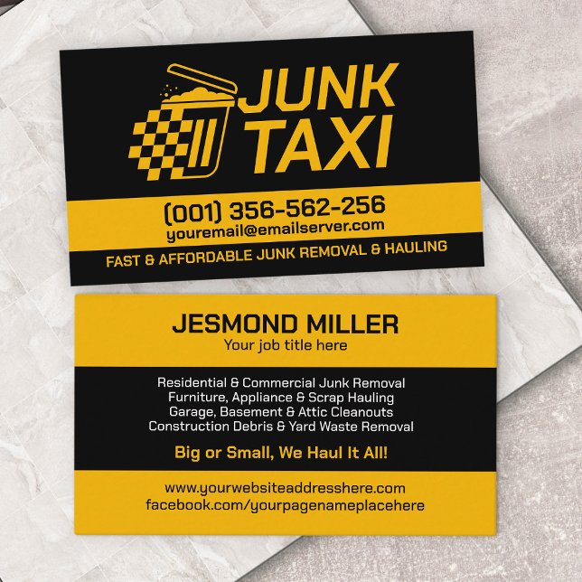 Junk Removal & Hauling  Business Card (Creator Uploaded)